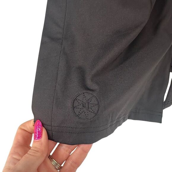 Renee John Uniform Set Tunic Top Slit Pant Black Size S Stretch Comfort Scrubs - Picture 8 of 11